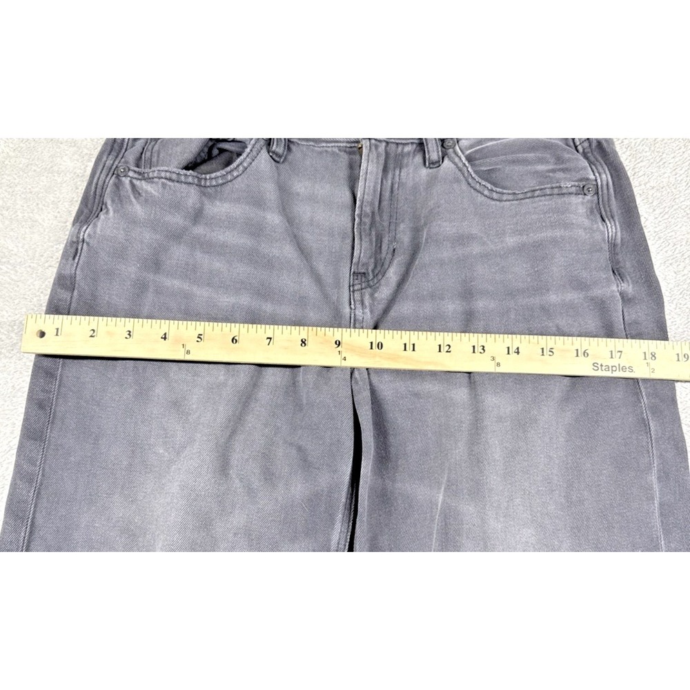 American Eagle Women's Wide-Leg Low-Rise Skater Jean Charcoal Wash Size 2 - Picture 8 of 13